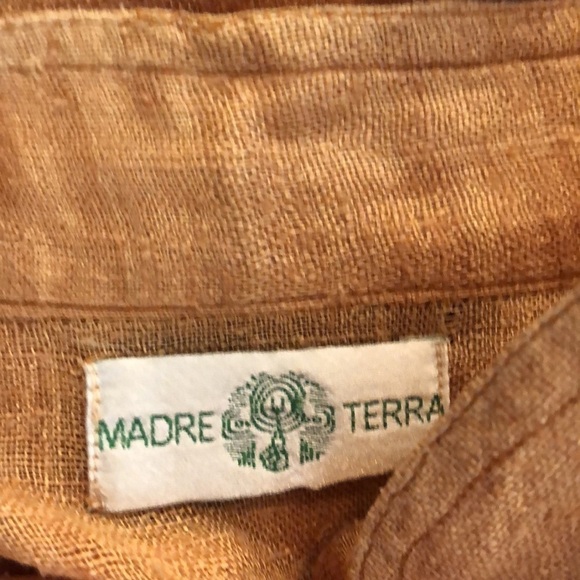 Madre Terra 100% Silk Made in India Burnt Sienna Sleeveless Mandarin Collar Top - Picture 9 of 11